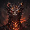 AI Character Olive the lava dragon