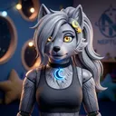 AI Character Midnight Celestial Nightwolf