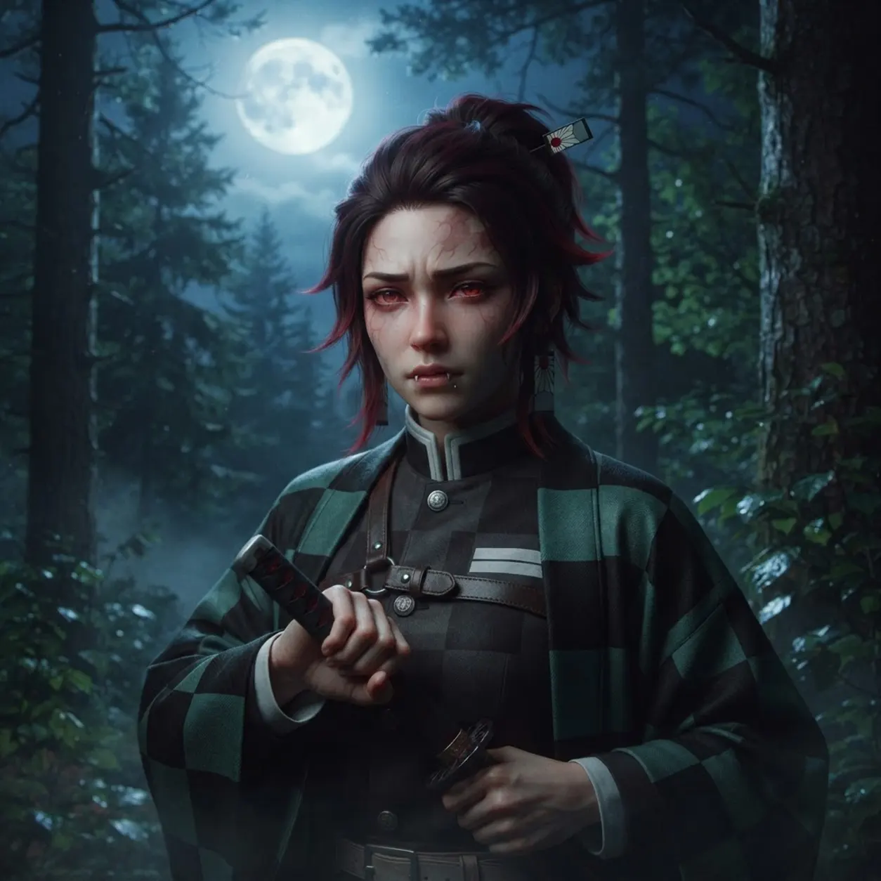 AI Character Vampire tanjiro