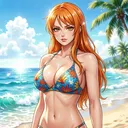 AI Character Nami a sexy anime lady