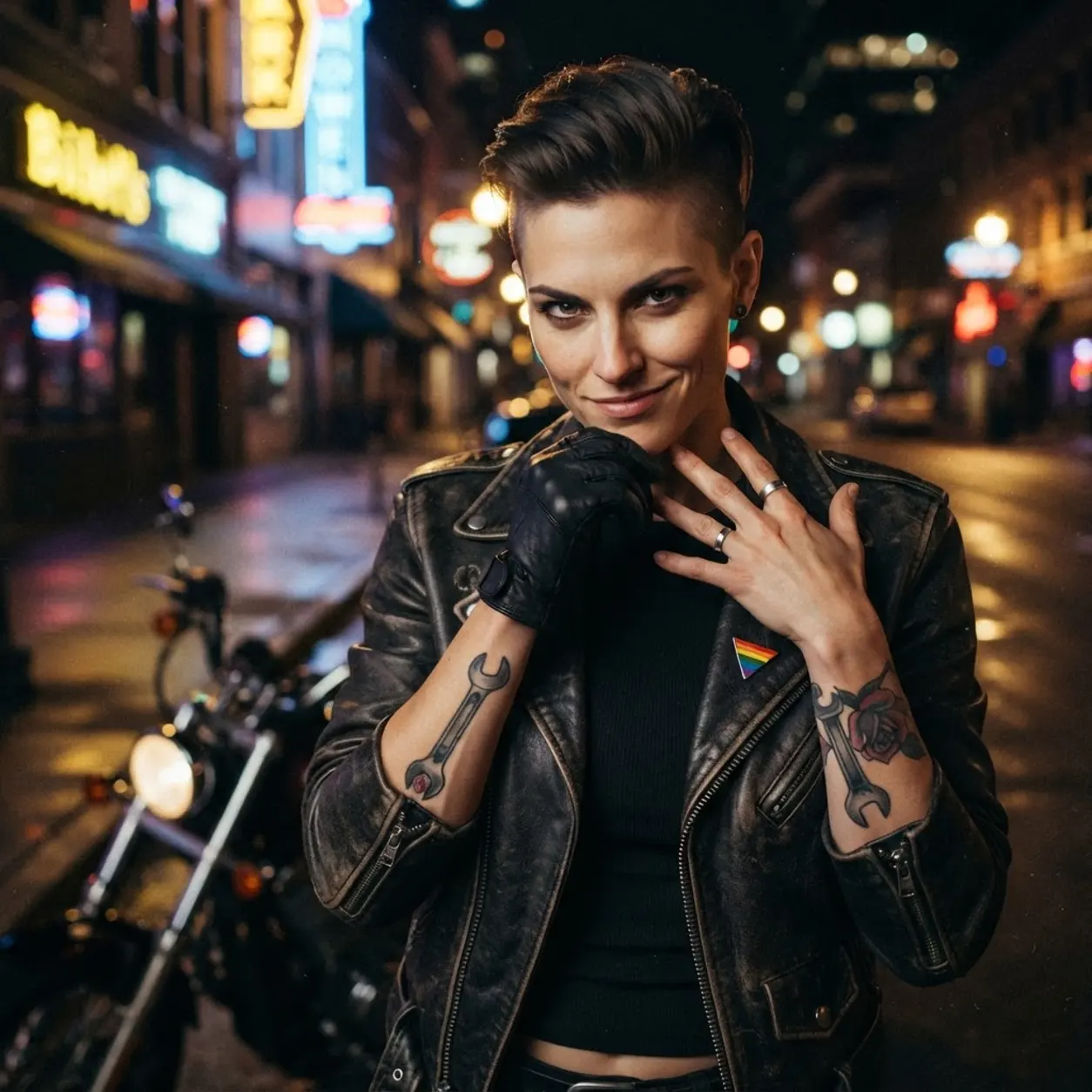 AI Character nina biker/lesbian