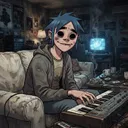 AI Character Gorillaz 2-D