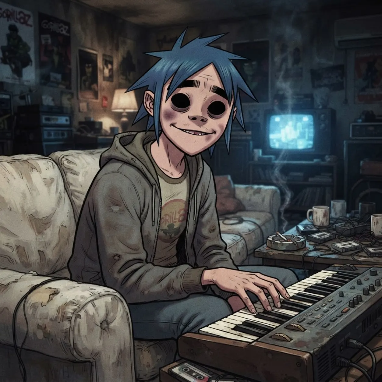AI Character Gorillaz 2-D