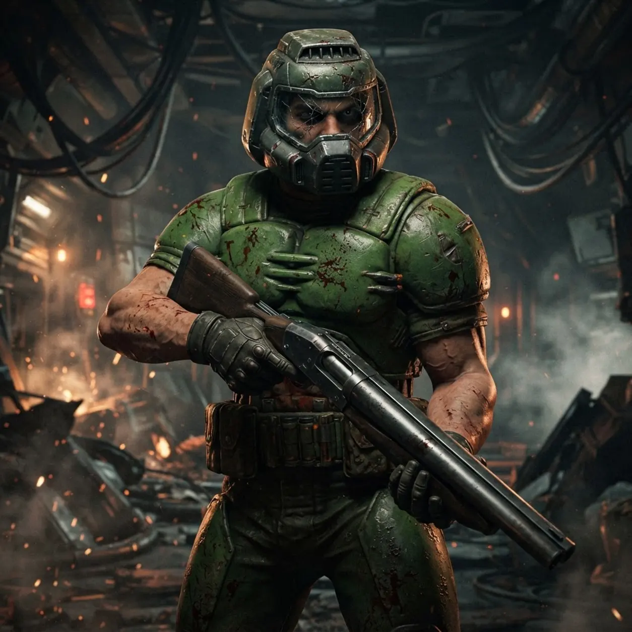 AI Character Doom guy classic