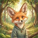AI Character Лиса с большими ушами